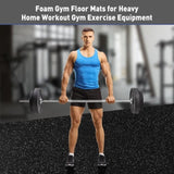 0.56 Inch EVA Foam Puzzle Exercise Mat - 12 Pieces for Home Gym, Shock-Absorbing Noise Reduction, T3772P352290