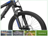 A2660 Bike 26 Inch Wheels, 21-Speed Full Suspension Mens Womens Trail Commuter City W1856P599412