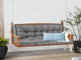 Outdoor Swing Cushions 55 Inch, Waterproof 4" Thick Porch Swing Cushion Replacement with Backrest 68199430