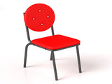 4-piece bar stools, faux leather dining chairs with waterproof surface and metal legs, easy to W2167P206046