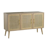 47.2x15.2x30.7" Brown Wooden Accent TV Cabinet with Three Doors W2078P179278