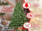 7ft Pre-Lit PVC Christmas Tree 400 UL Lights, 1072 Tips, Auto-Unfold Memory Wire, Easy Assembly T3637P338367