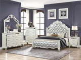 Milan Mirror Framed Dresser made with Wood in White B00956630