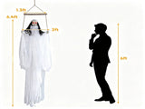 Halloween Hanging Swinging Girl Prop with Light-up Eyes & Scary Sounds, Voice Activated Life Size 64477018