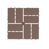 Plastic Interlocking Deck Tiles,44 Pack Patio Deck Tiles,12"x12" Square Waterproof Outdoor All W206P151695