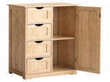 Natural wood color, MDF with melamine veneer, 56*30*80cm, 4 drawers, 1 door, bathroom vanity 73377159