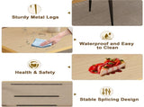 63-inch Modern Dining Table, Wooden Tabletop & Rust-Resistant Iron Legs, Rectangular Kitchen Table W2699P365917