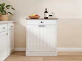 Self-pickup is not supported.Tilt Out Trash Can Cabinet, Hidden Wooden Trash Can Cabinet with 66903259