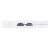 ON-TREND Luxurious TV Stand with Fluted Glass Doors, Elegant and Functional Media Console for TVs Up WF311903AAK