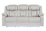 Challenger Modern Contemporary LED Power Recliner Sofa including cup holders made with wood and B009P294753