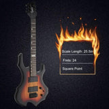 ZNTS Flame Shaped H-H Pickup Electric Guitar Kit with 20W Electric Guitar 88013808