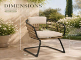 Wicker Dining Chair-SET OF 2 is designed to elevate your patio, balcony, or garden space into a W3990P421170