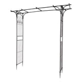 ZNTS Flat Roof Wrought Iron Arches Plant Climbing Frame 31343687