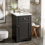 20-Inch Bathroom Vanity with Ceramic Sink, Soft Close Door, Adjustable Shelf, and Door-Mounted N729P192077B