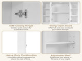 36'' x 28'' Medicine Cabinet, Wall Mounted Bathroom Storage Cabinet, with 1 Adjustable Shelf, N710P358584K