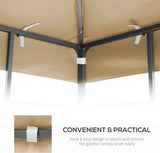 10x10 Ft Outdoor Patio Gazebo Replacement Canopy,Double Tiered Gazebo Tent Roof Top Cover Only W41943487
