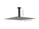 16" Matte Black Bathroom Luxury shower head 38652927
