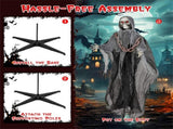 6.4 ft Halloween Standing Grim Reaper Automatic Arm Movement 08131336