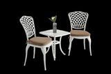 Bistro Set 3 Piece Rustproof Cast Aluminum Patio Furniture Sets 2 Chairs and 1 Round Table Outdoor, W640P251293