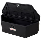46"X18"X14.5" Tongue Truck Box Black Heavy Duty Steel Trailer Tongue Box, 6.7 CUFT Capacity, With W465P225052