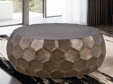CT101 Modern Contemporary Round Aluminum material 32" Coffee Table, Farmhouse Table with Glossy B009P295926