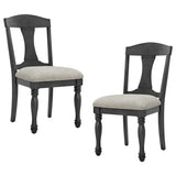 Wooden Frame Upholstered Dining Chairs set of 2,Mid Century Retro Chairs Comfor Kitchen Chairs for W2582P205329