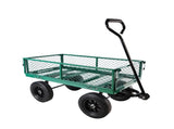 (Green solid wheels wagon cart) Solid wheels Tools cart Wagon Cart Garden cart trucks make it easier 83077866