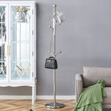 Main Stainless Steel Spray Painted Hanger, Modern Silver Stainless Steel Coat Rack, Solid Wood W1151P276821