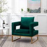 Lenola Contemporary Upholstered Accent Arm Chair, Green T2574P164510