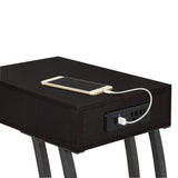 Cappuccino and Gunmetal Hi-tech Accent Table B062P153621