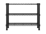3-Layer Plastic Coated Iron Shelf 350*600*850 Black 03378008