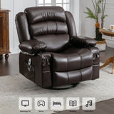 Massage Swivel Rocker Recliner Chair with Vibration Massage and Heat Ergonomic Lounge Chair for W1521130741
