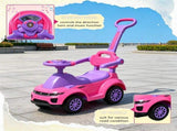 Pink 3-in-1 Kids Ride-On Push Car Stroller Sliding Car with Horn, Music, Lights & Secure Bar 22430753