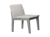 Grey Finish 5pc Room Set Table 4x Chairs Beige Fabric Chair Seat Kitchen Breakfast B011118999