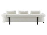 78" Modern 3-Seater Beige Upholstered Sofa, Oversized Comfy Couch with 3 Plush Pillows for Living N767P308857B