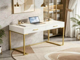 39" Wooden Computer Desk with Drawers, Modern Writing & Study Desk 48802595