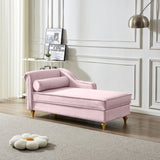 Modern Upholstery Chaise Lounge Chair with Storage Velvet W1097102808