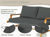 Outdoor Loveseat Cushion Set, 48 x 24 inch, Water Repellent Patio Furniture Cushions Replacement 08891255