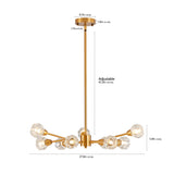 Modern Crystals, 9 Lights Golden for Living Room Bedroom, Dining Room W1340P189548
