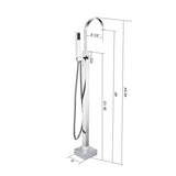 ZNTS Freestanding Bathtub Faucet with Hand Shower W1533125181