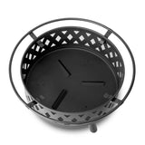 ZNTS 32IN Metal Fire Pit Black 36801333