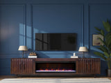 Radiance 94 inch Fireplace TV Stand, for TVs up to 100 inches, Rosewood Finish B108P345211
