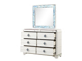 Laguna Modern Style 6- Drawer Dresser Made with Wood, Hidden Jewelry Drawer and Crystal Accents in G150108980