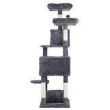 ZNTS 65 inch Cat Tree Cat Tower for Indoor Cats, Large Multi-Level Cat Play House Condo Furniture with 55863053