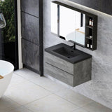 36" Floating Bathroom Vanity with Sink, Modern Wall-Mounted Bathroom Storage Vanity Cabinet with W1573P155846