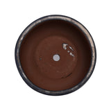 Handmade Black Matte Glazed Ceramic Planter Set of 3, 15/11/9 Inch Diameter, Textured Finish for W3273P321502