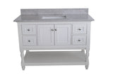 ZNTS Montary 43 inches bathroom stone vanity top calacatta gray engineered marble color with undermount W50935006