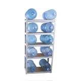 ZNTS 5 Tier Laminated White Metal Shelving Unit Adjustable Garage Storage Utility Rack Heavy Duty Shelves 02251443