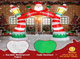 8.9 FT Lighted Christmas Inflatable Archway, Inflatable Santa Claus Christmas Arch, Blow Up Yard 84926492