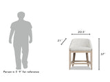 Newport 26.5" Coastal Curved Back Upholstered Counter Stool, Two-Tone Neutral Gray Polyester Wool B2719P238399